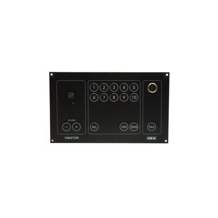 ZENITEL ETB-10A Central Panel Mounted 10 Lines, 24V DC, 2AMP, Incl. All-Call (3005020021)