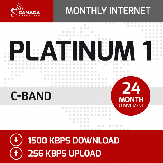 Platinum 1 C-Band Monthly Internet - 24 Month Commitment (1500 kbps Download / 256 kbps Upload)