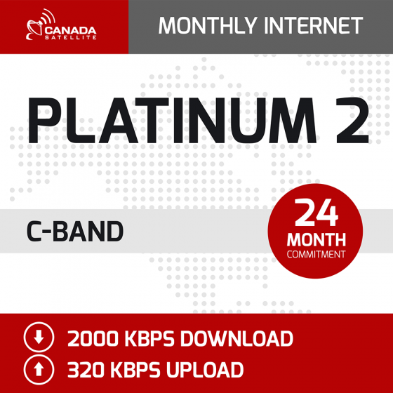 Platinum 2 C-Band Monthly Internet - 24 Month Commitment (2000 kbps Download / 320 kbps Upload)
