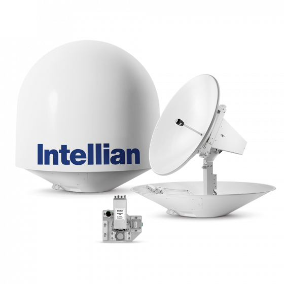 Intellian t130W 3axis Global Marine Satellite TV System w/ 125cm (49.2